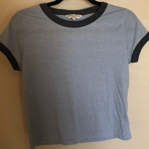 Light blue classic cropped tee